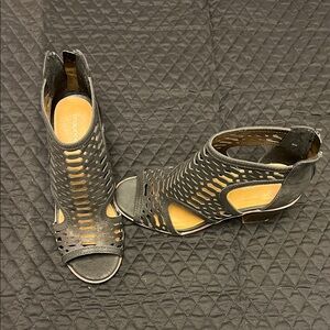 Maurices Charcoal Cutout Sandals